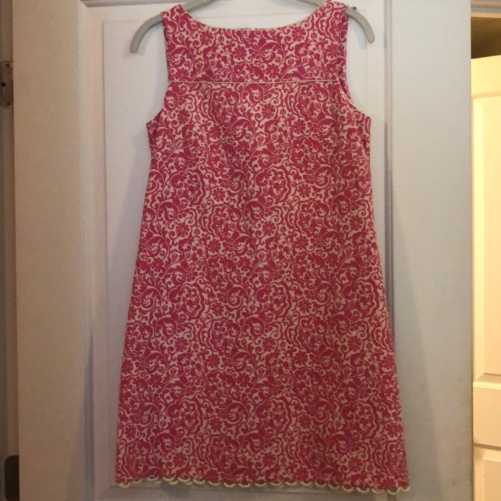 Pink and white patterned Lilly Pulitzer dress